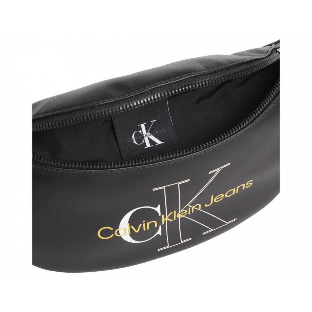 Ανδρικό Σακίδιο Μέσης Calvin klein Monogram Soft Waistbag K50K508865-BDS Μαύρο Συνθετικό