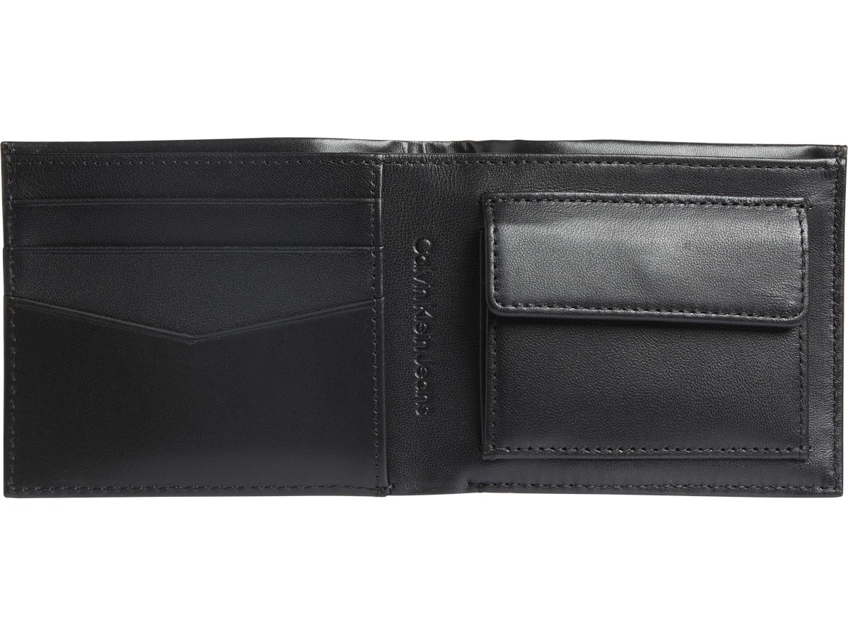 Men's Wallet Calvin klein Ck Three Tone Bifold W/Coin K50K508937-BDS Black Leather