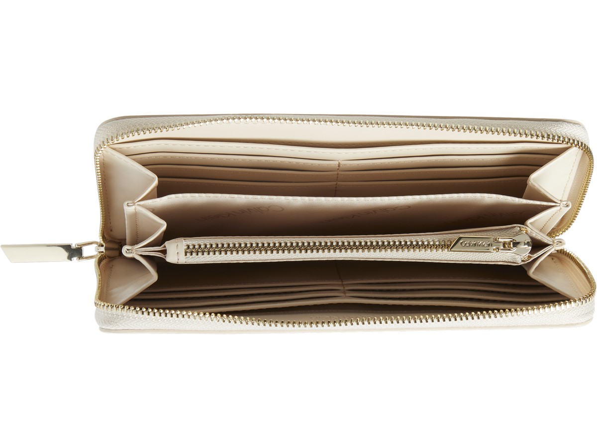 Women's Wallet Calvin klein Ck Mono Ziparound Lg K60K607451-0F4 Beige Synthetic