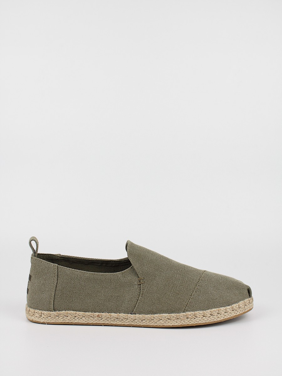 Men's Espadrilles Toms Deconstructed Alpargata 10011624 Olive Canvas