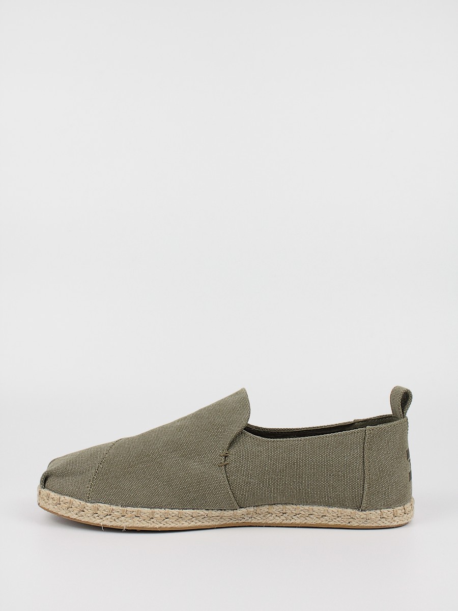 Men's Espadrilles Toms Deconstructed Alpargata 10011624 Olive Canvas