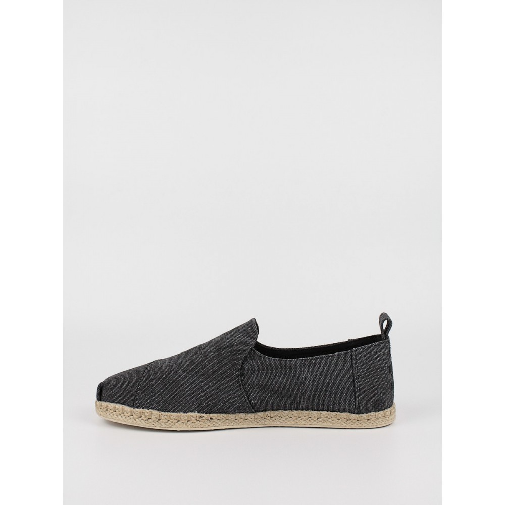 Men's Espadrilles Toms Deconstructed Alpargata 10011621 Black Washed Canvas