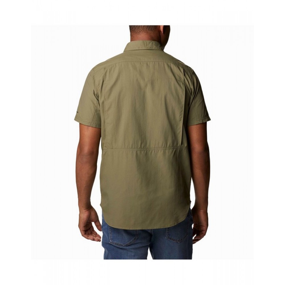 Men's Shirt Columbia Silver Ridge II Short Sleeve 1838885-398 Khaki Fabric