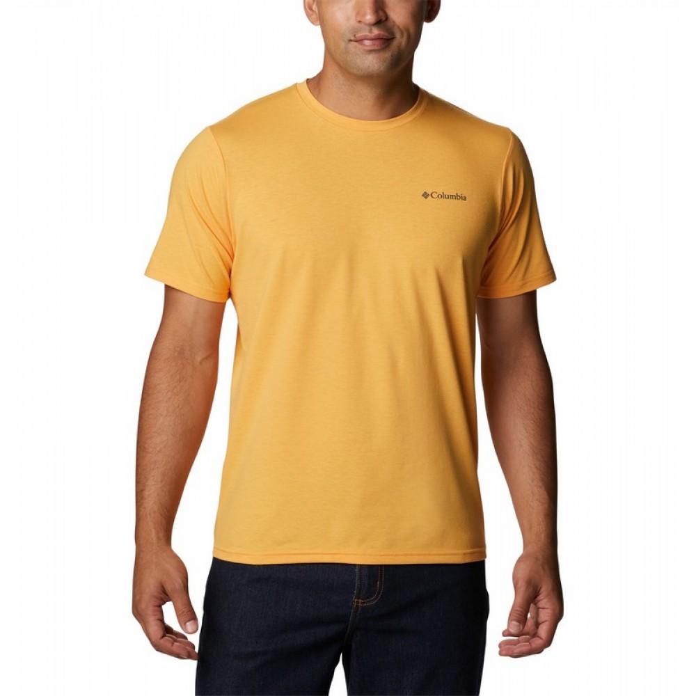 Ανδρικό Μπλουζάκι Columbia Men's Sun Short Sleeve 1931163-880 Κίτρινο Υφασμα