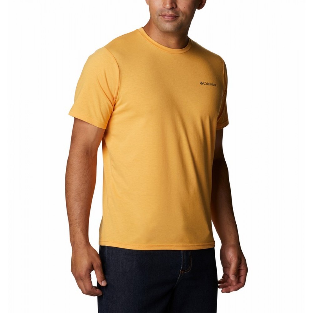 Ανδρικό Μπλουζάκι Columbia Men's Sun Short Sleeve 1931163-880 Κίτρινο Υφασμα