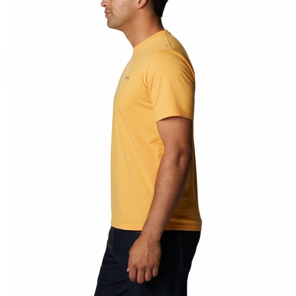 Ανδρικό Μπλουζάκι Columbia Men's Sun Short Sleeve 1931163-880 Κίτρινο Υφασμα