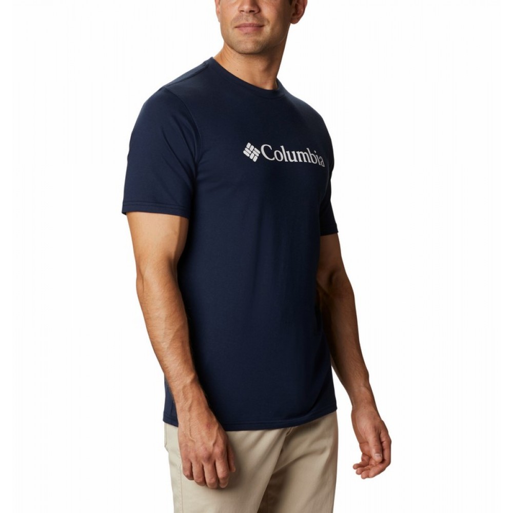 Men\'s Τ-Shirt Columbia Csc Basic Logo 1680053-467 Blue Fabric