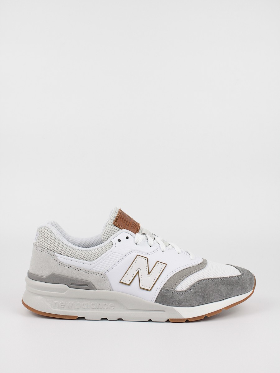 Ανδρικό Sneaker New Balance CM997HPT Ασπρο-Γκρι Υφασμα-Δέρμα