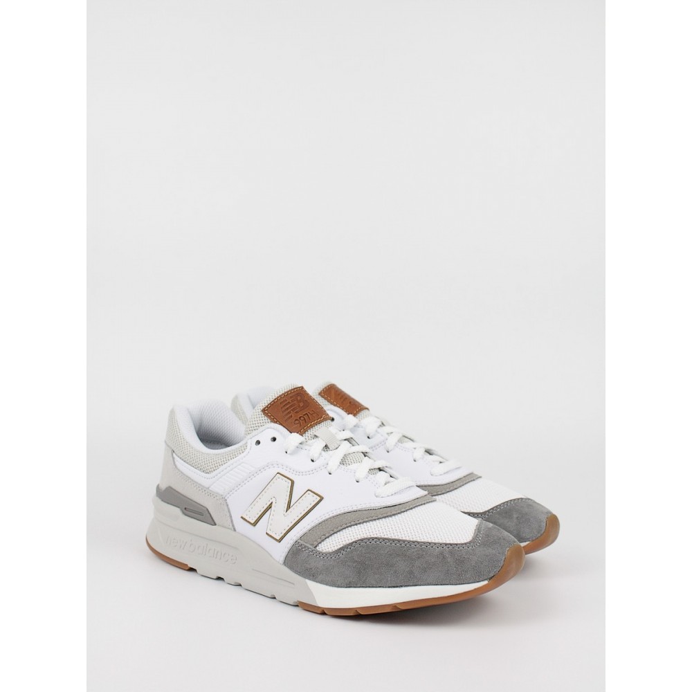 Ανδρικό Sneaker New Balance CM997HPT Ασπρο-Γκρι Υφασμα-Δέρμα