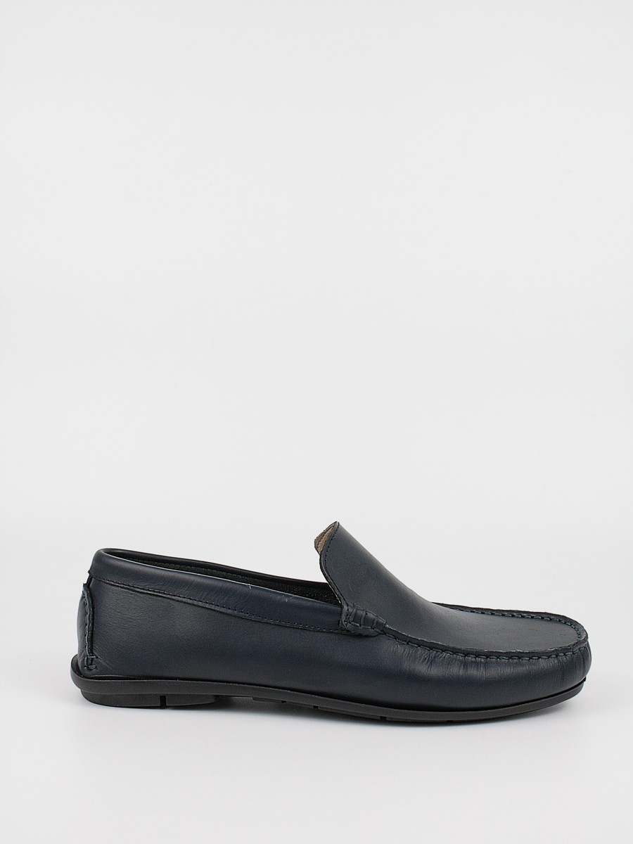 Men's Moccasin C42 Blue Leather