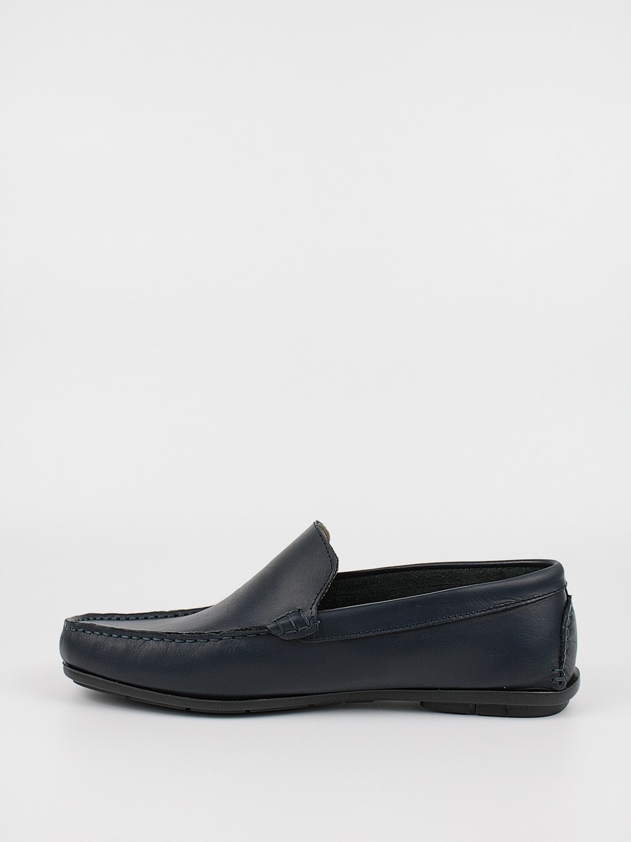 Men's Moccasin C42 Blue Leather