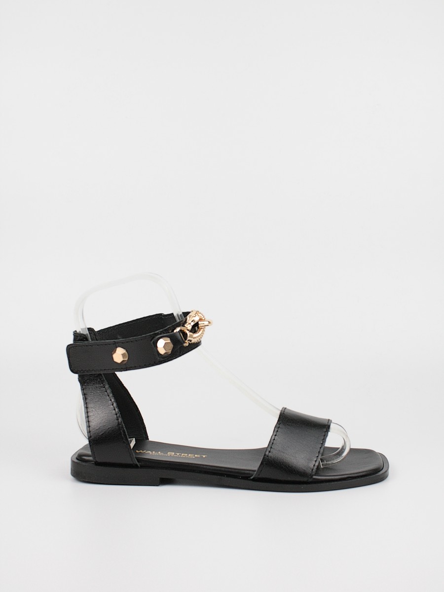 Women's Sandal Wall Street 156-22349-99 BLack Leather