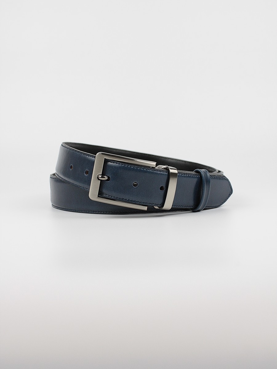 Men's Belt Bor 0401.12 Blue Leather