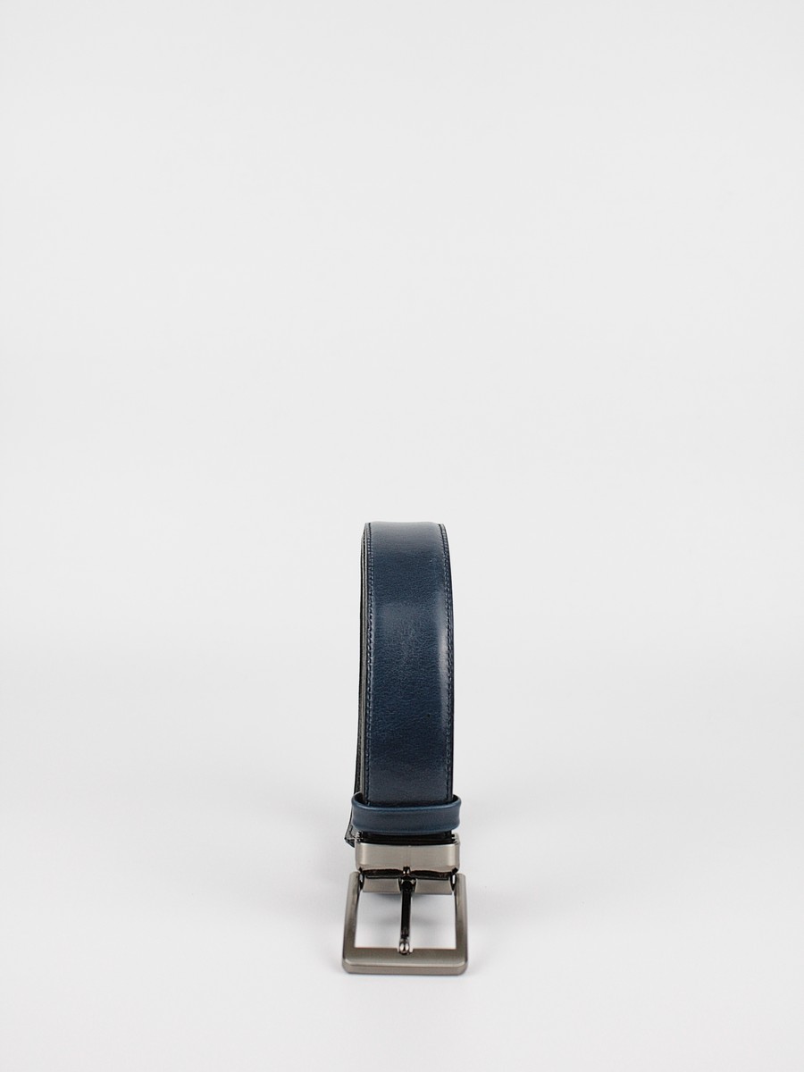 Men's Belt Bor 0401.12 Blue Leather