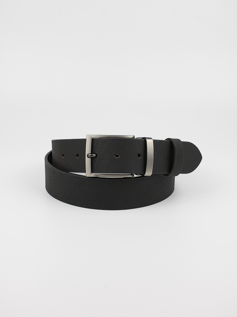 Men's Belt Bor 0404,54 Black Leather