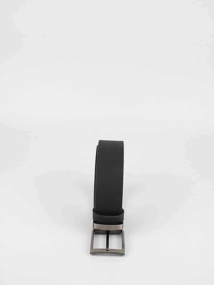 Men's Belt Bor 0404,54 Black Leather