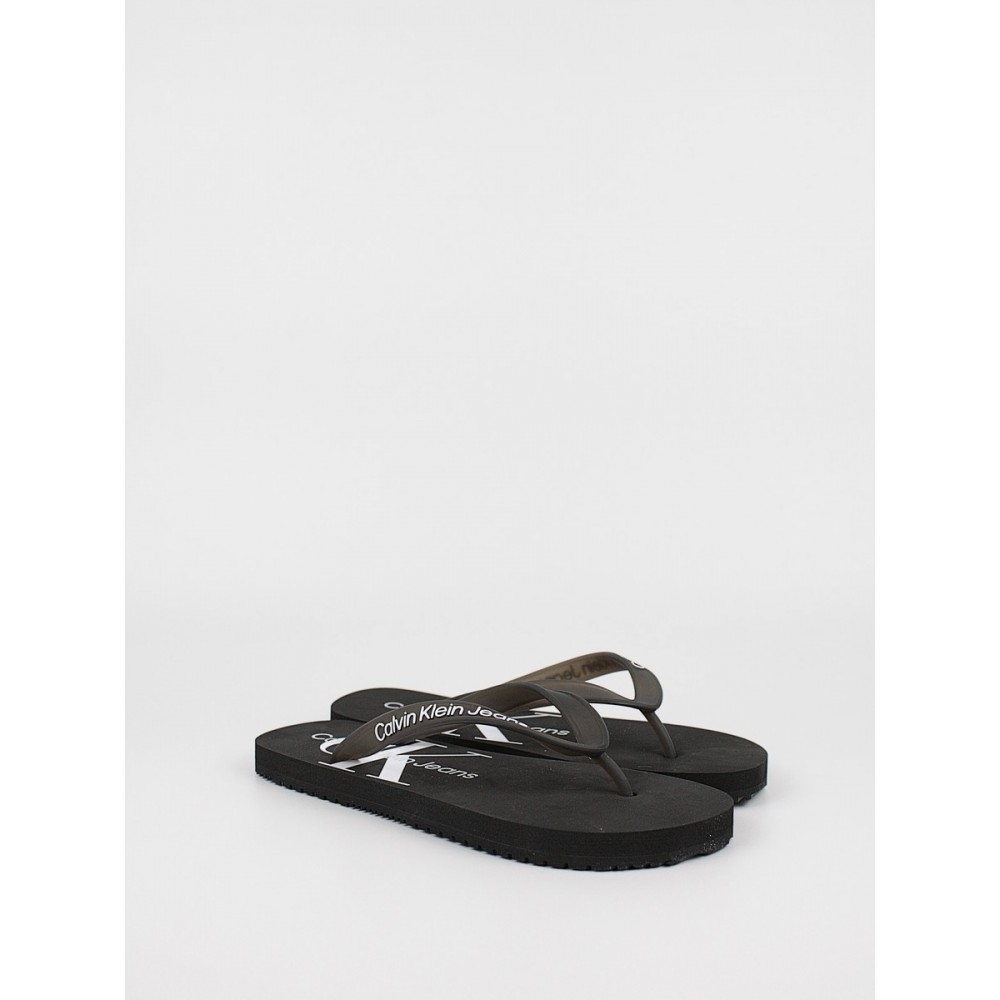 Γυναικεία Σαγιονάρα Calvin KLein Flip Flop Monogram Tpu YW0YW00098-00X Μαύρο Συνθετικό