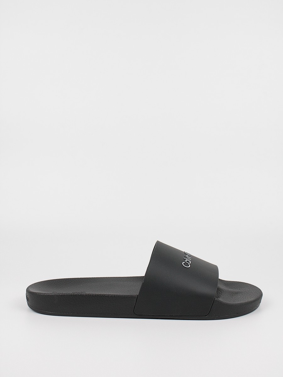 Ανδρική Σαγιονάρα Calvin KLein Pool Slide HM0HM00455-BEH Μαύρο Συνθετικό