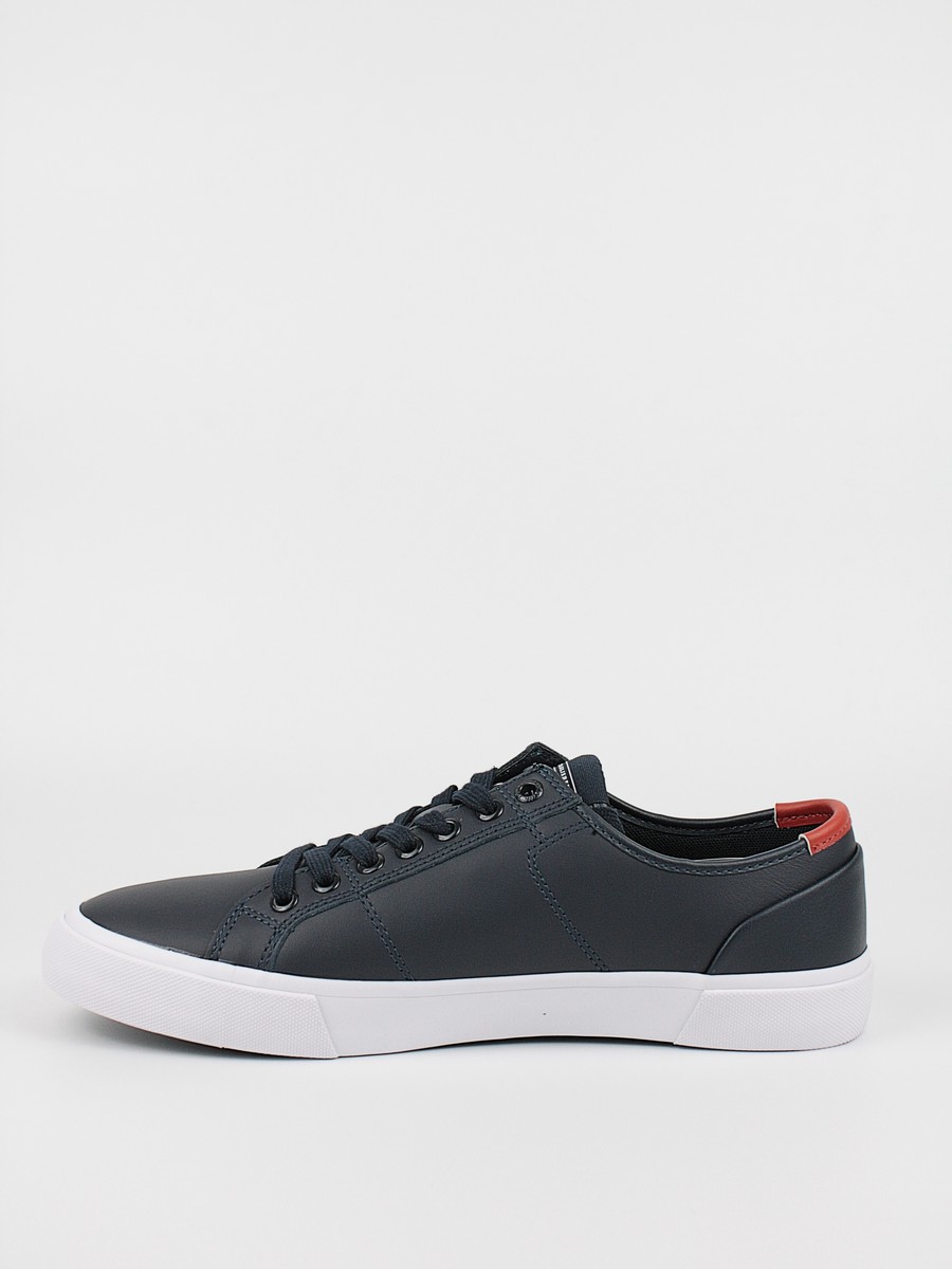 Ανδρικό Sneaker Tommy Hilfiger Core Corporetae Leather Vulc FM0FM03999-DW5 Μπλέ Δέρμα