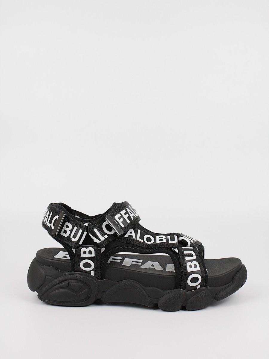 Women's Sandal Buffalo Cld Tec BUF1602068 Black Synthetic