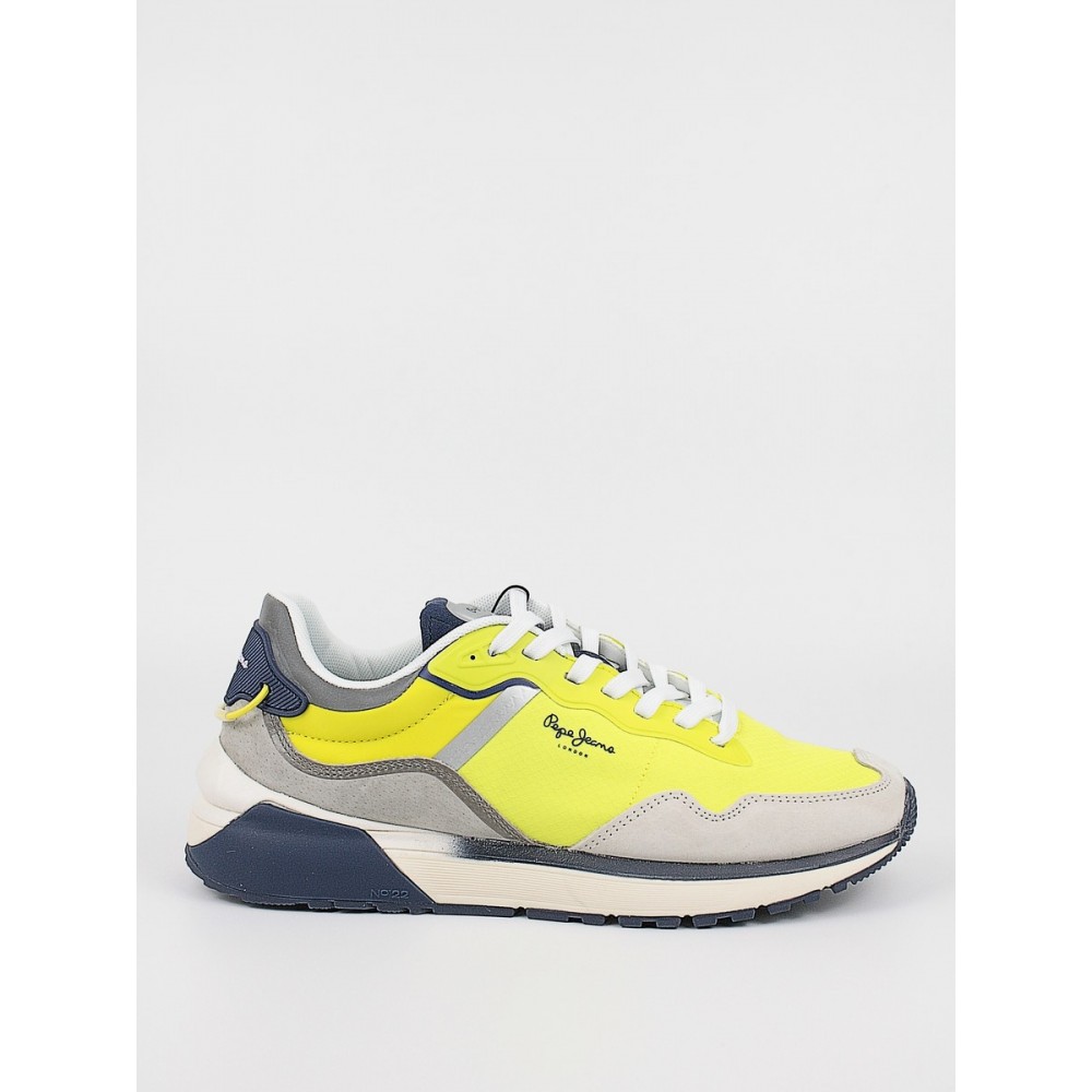 Men Sneaker Pepe Jeans London No 22 Spring Man PMS030833-031 Yellow Fabric-Leather