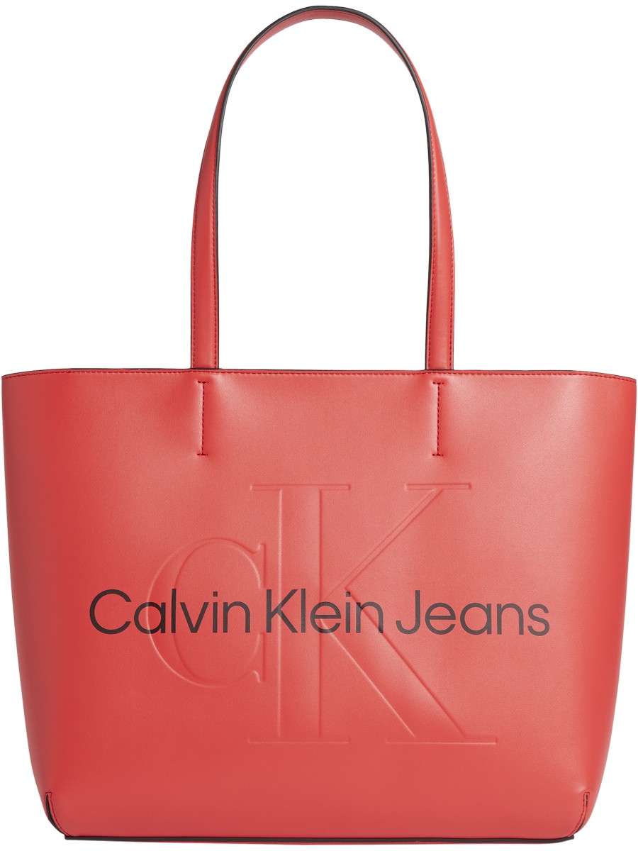 Γυναικεία Τσάντα Calvin Klein Sulpted Shopper 29 Mono K60K609195-XL1 Κόκκινο Συνθετικό