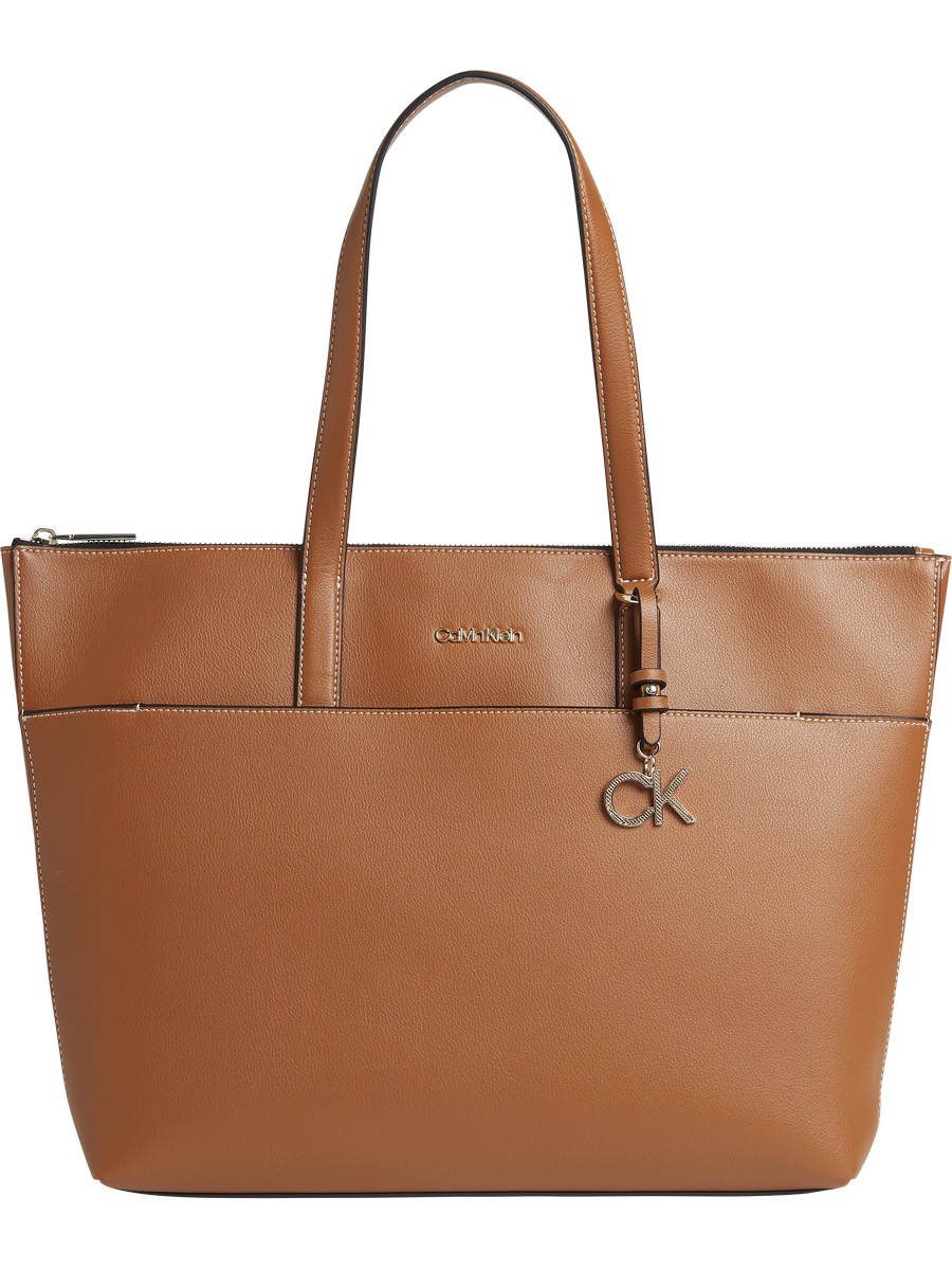 Women's Bag Calvin Klein Ck Must Shoppper Lg W / SLIP Pocket K60K609116-HJJ Synthetic Brown