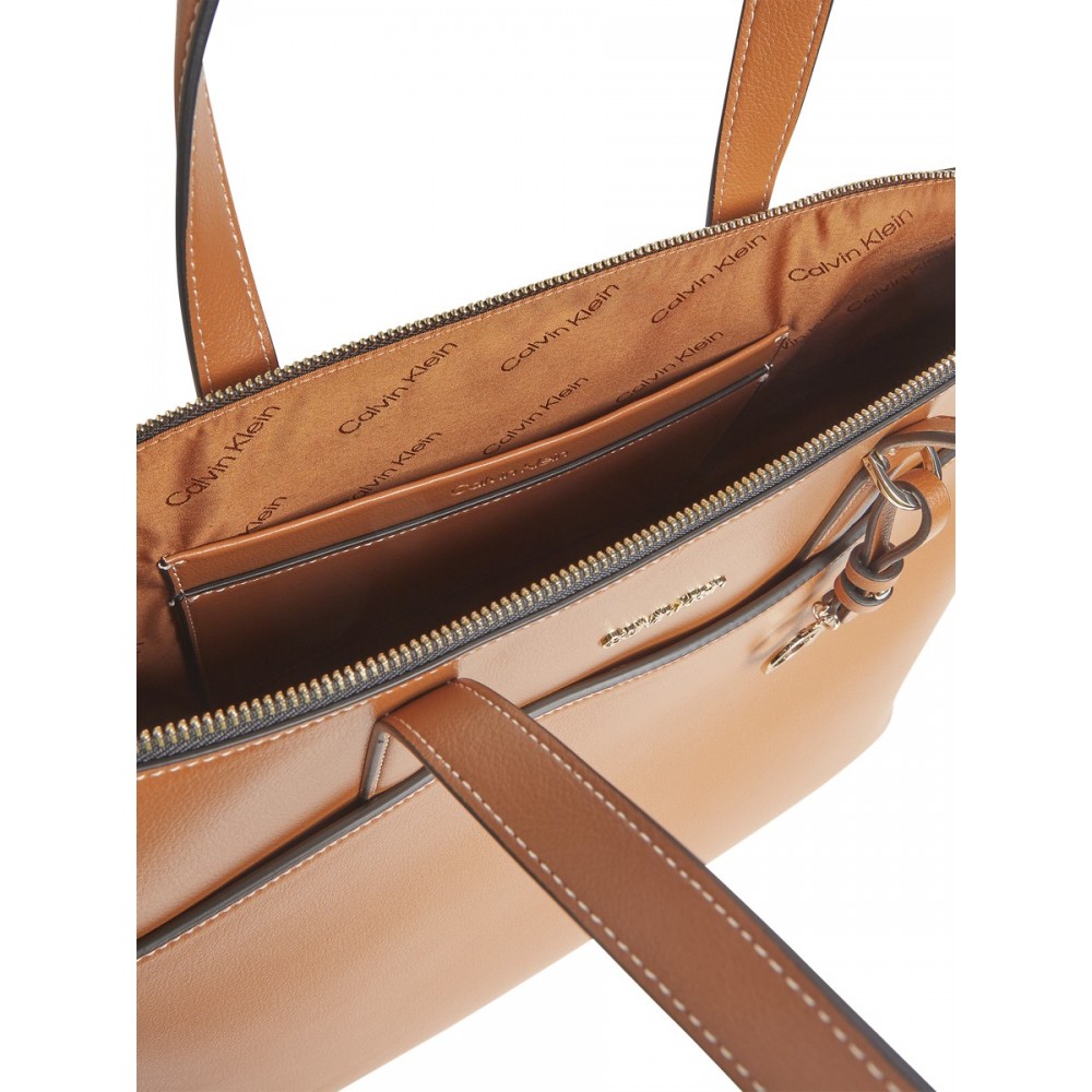 Calvin klein brown tote sale bag
