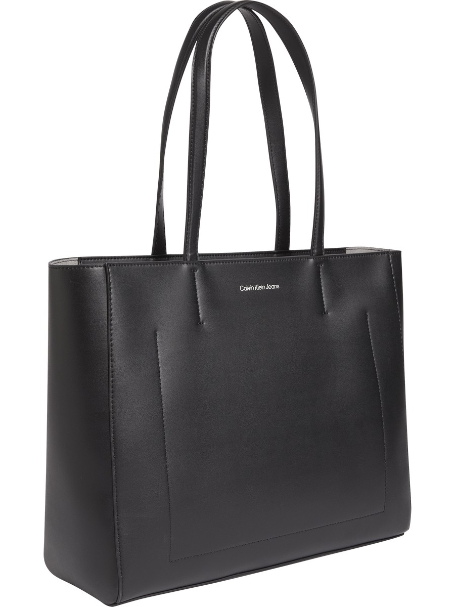 Women's Bag Calvin Klein Sulpted Shopper 29 Two Tone K60K609305-BDS Black Synthetic