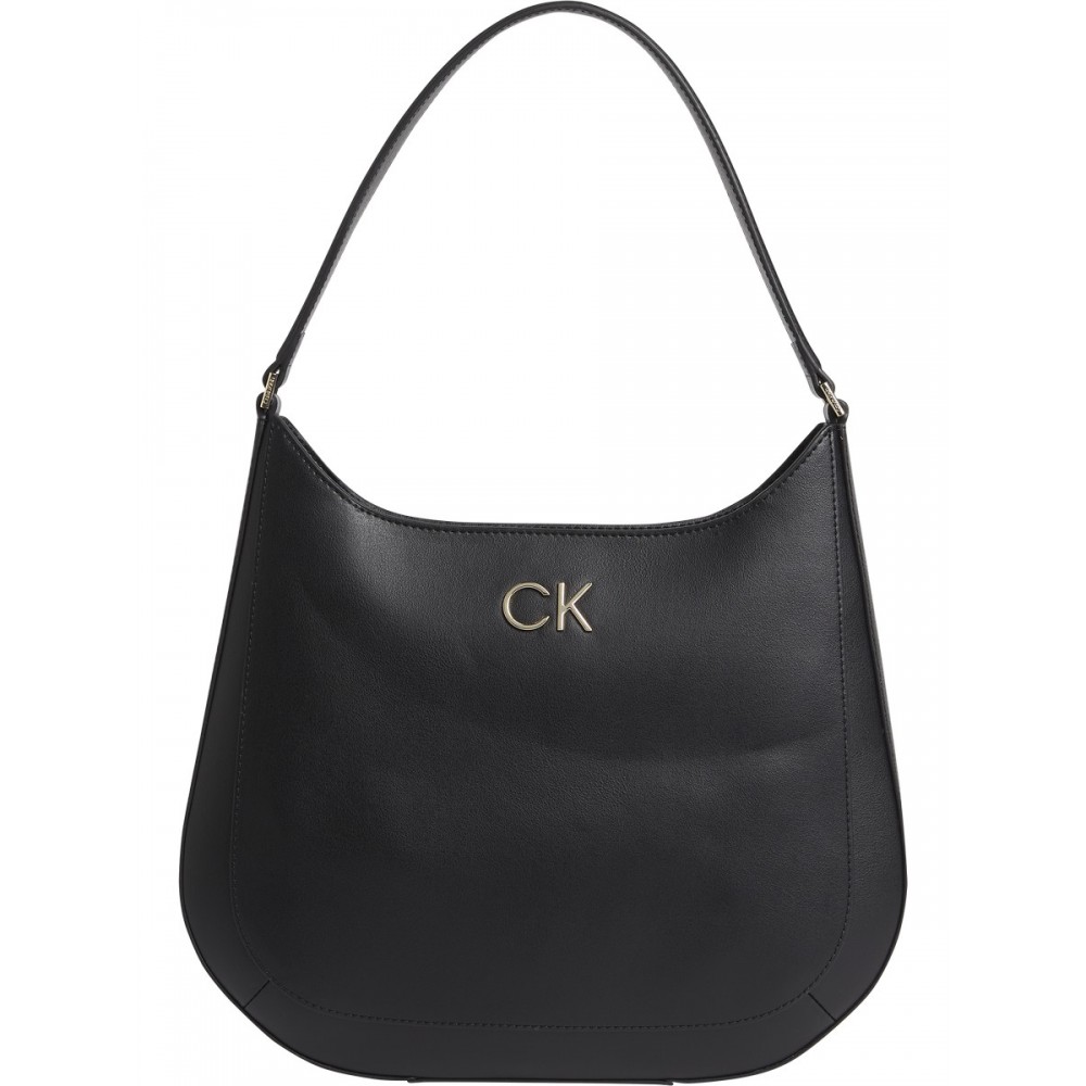 Γυναικεία Τσάντα Calvin klein Re-Lock Hobo K60K609117-BAX Μαύρο Συνθετικό