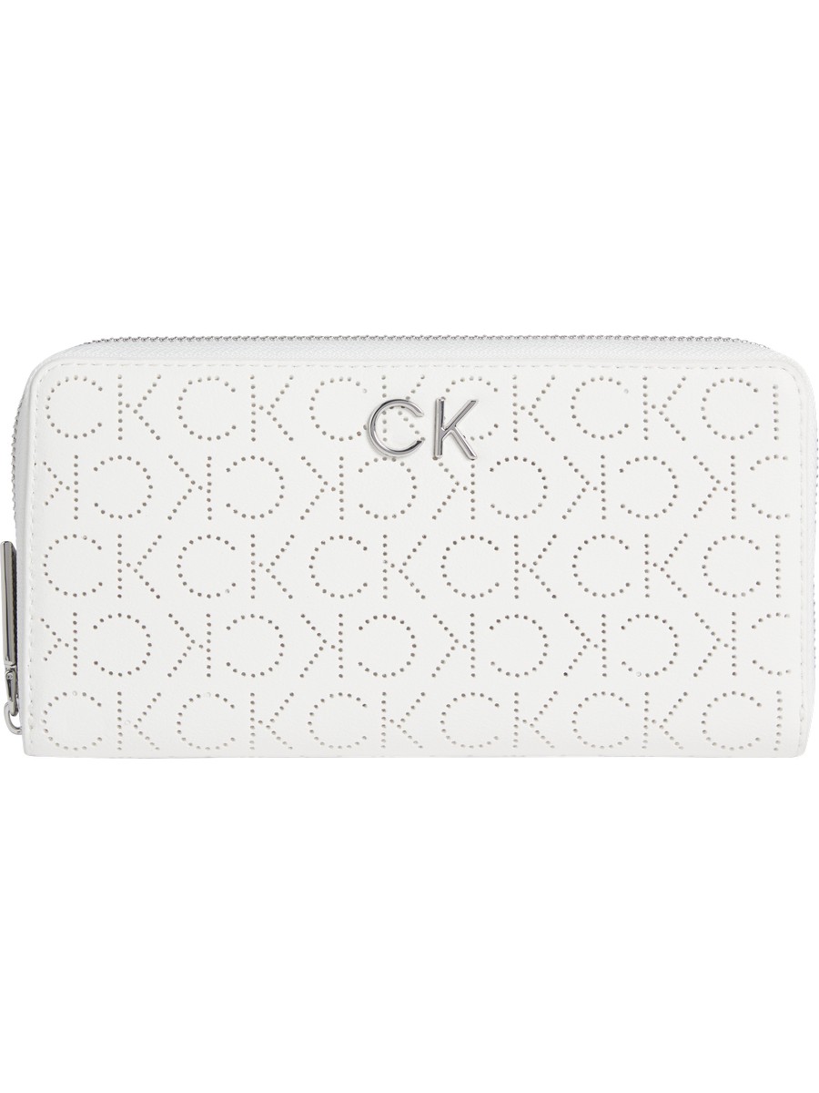 Women's Wallet Calvin klein Re-Lock Slim Z / A Wallet K60K609485-YAF Beige Synthetic