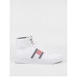 Men High Sneaker Tommy Hilfiger Core Corporetae High Leather Flag FM0FM03939-YBR White Leather