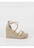 Women's Wedge Komis-Komis K104 Biege Leather