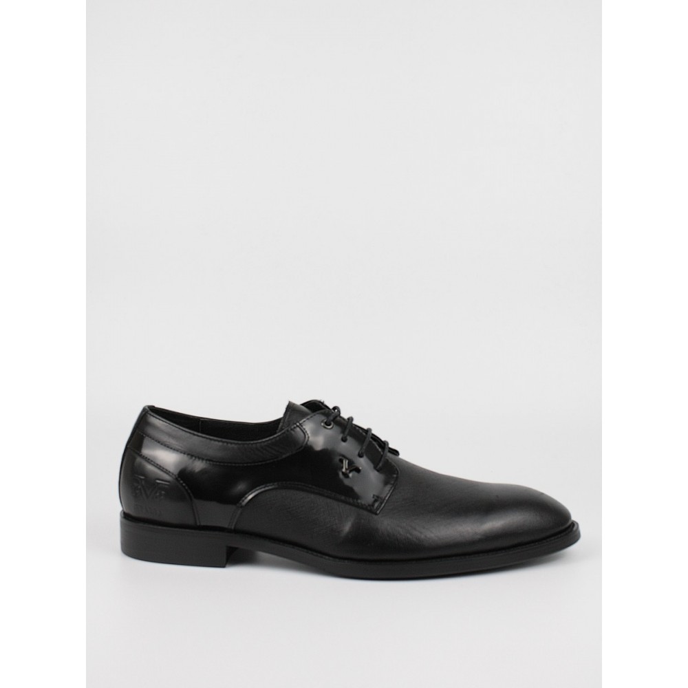 Men Oxford Shoes Versace YOYS024-92 Black Leather