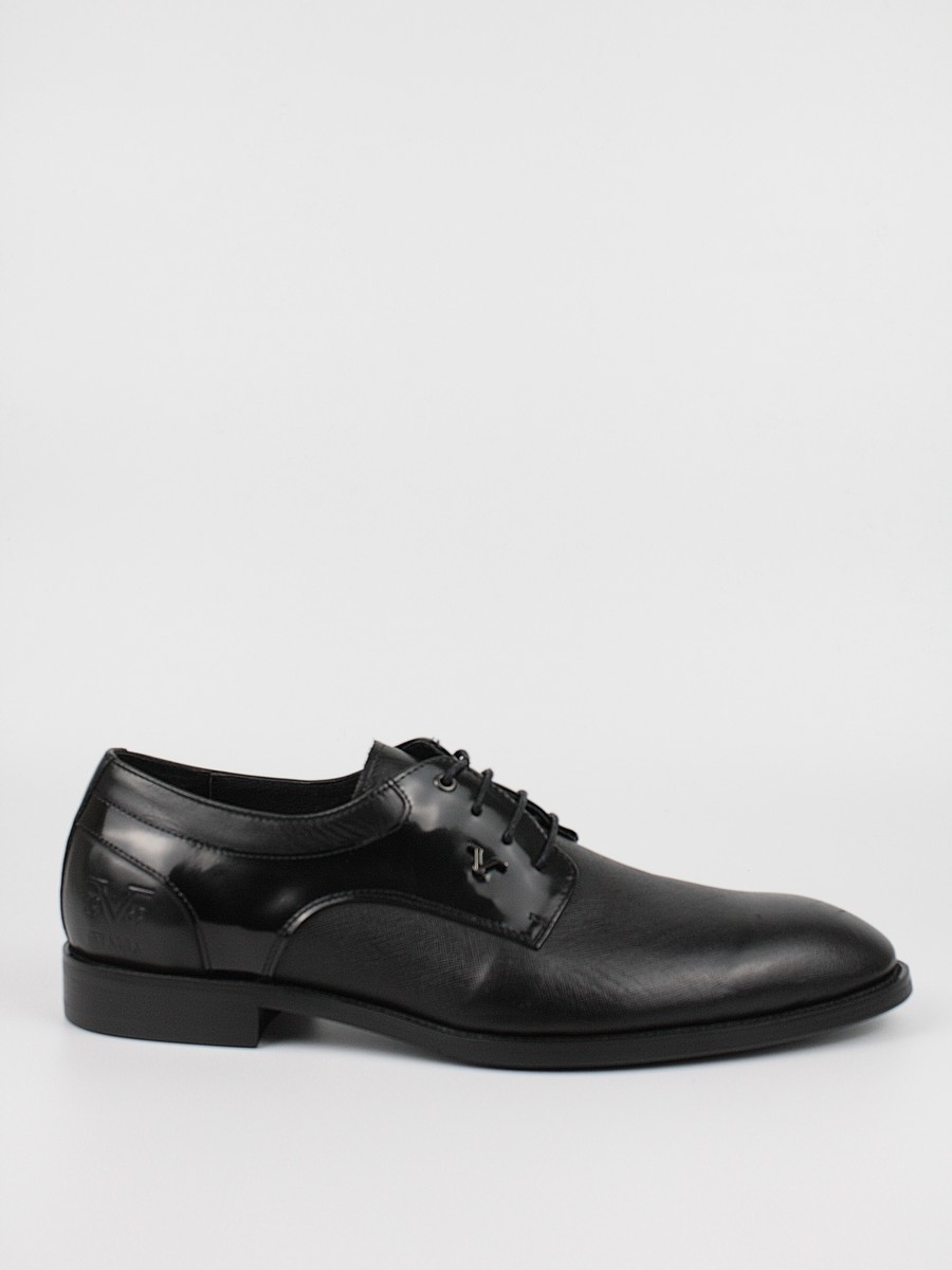 Men Oxford Shoes Versace YOYS024-92 Black Leather