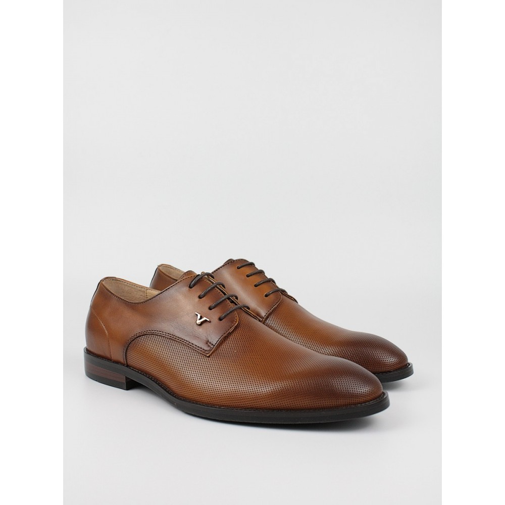 Men Oxford Shoes Versace YOX024-18 Brown Leather