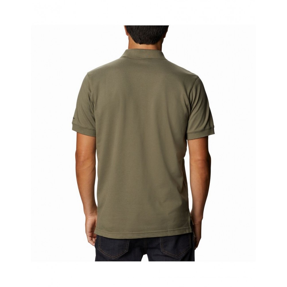 Men's T-Shirt Polo Columbia Cascade Range Polo AO1217-397 Khaki Fabric