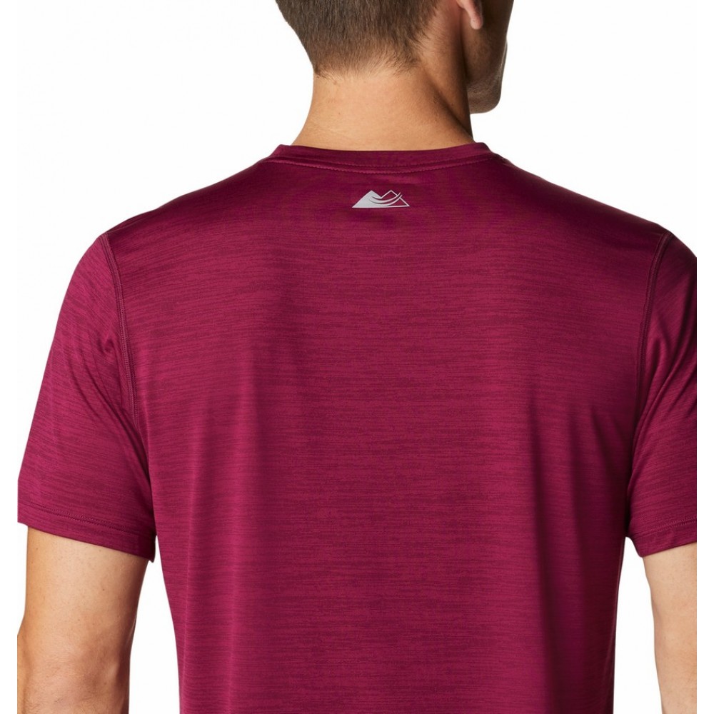 Men's T-Shirt Columbia Trinity Trail 1884951-616 Burgundy Fabric