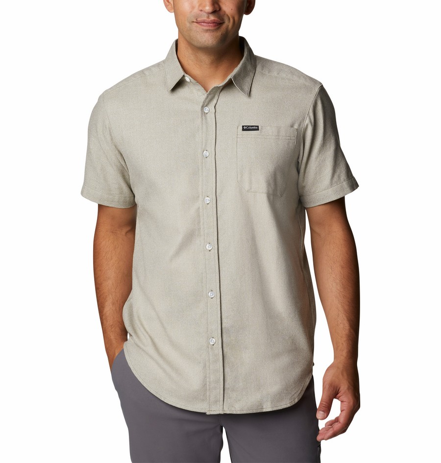 Men's Shirt Columbia Rapid Rivers 1990804-397 Khaki Fabric