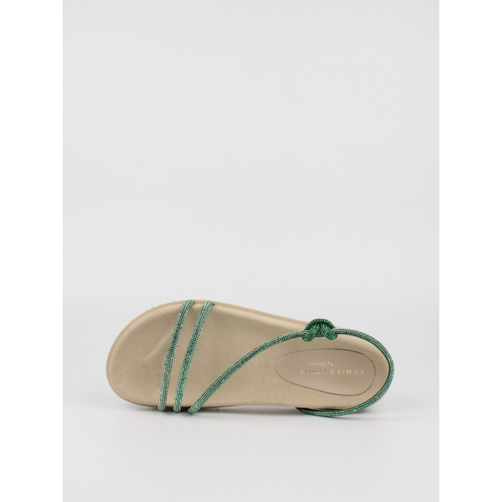 Women\'s Sandal Komis-Komis K16 Green Leather