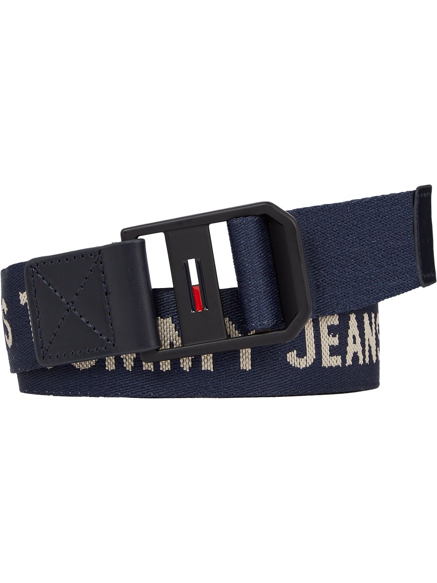 Men\'s Belt Tommy AM0AM08572-C87 Hilfiger Elevated Fabric Blue 3.5 Webing Tjm