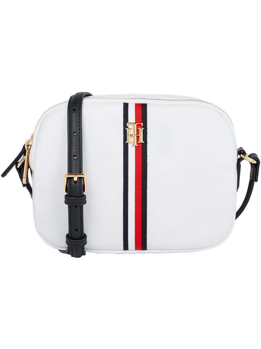 Women's Bag Tommy Hilfiger Poppy Crossover Corp AW0AW11334-0K7 White Synthetic