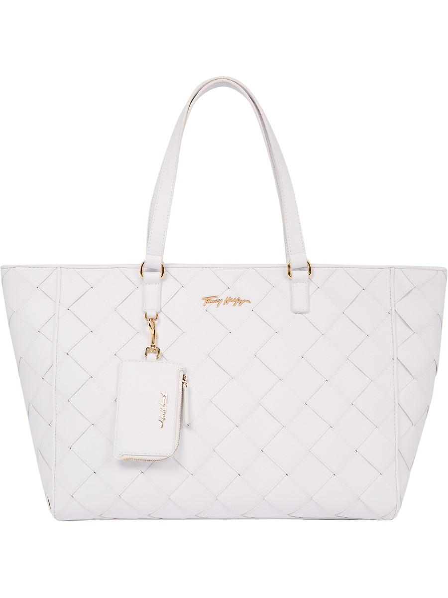 Women's Bag Tommy Hilfiger Tommy Joy Tote Wv AW0AW11758-0K6 White Synthetic