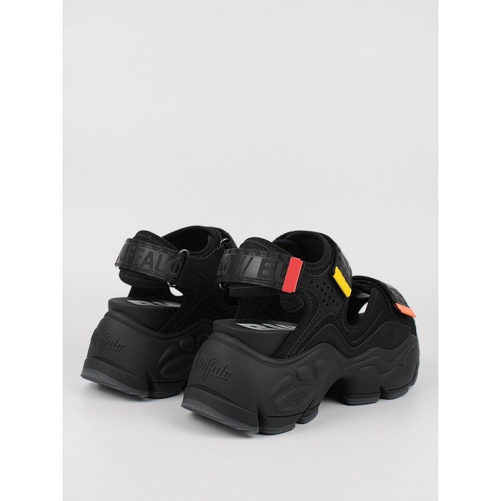 Women\'s Sandal Buffalo Binary BN1602031 Black Synthetic