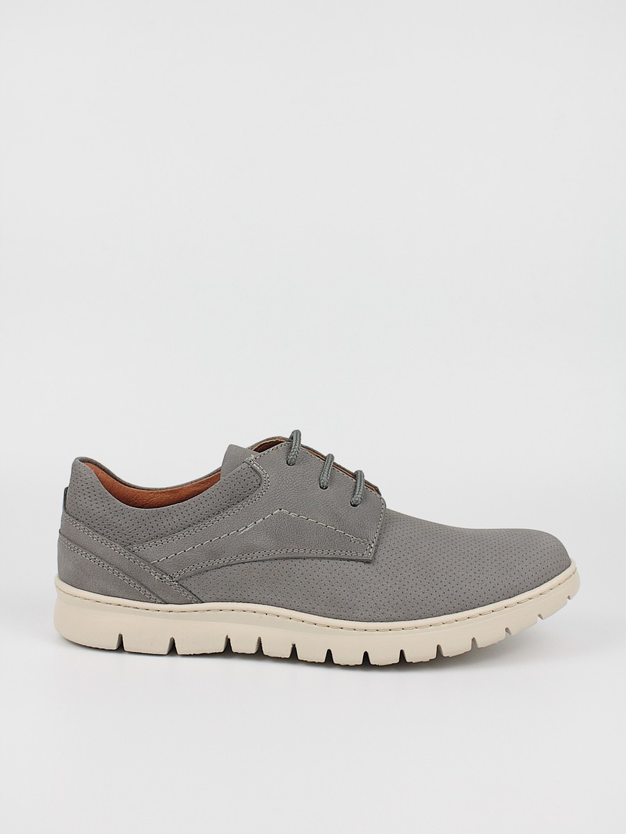 Men Shoe Softies 6197-2980Τ/2980 Grey Leather