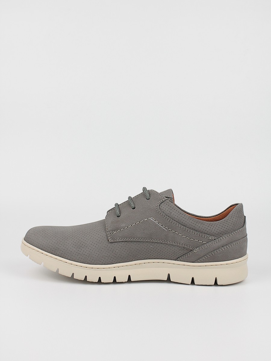 Men Shoe Softies 6197-2980Τ/2980 Grey Leather