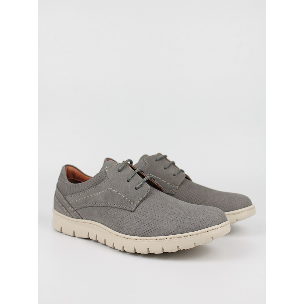 Men Shoe Softies 6197-2980Τ/2980 Grey Leather