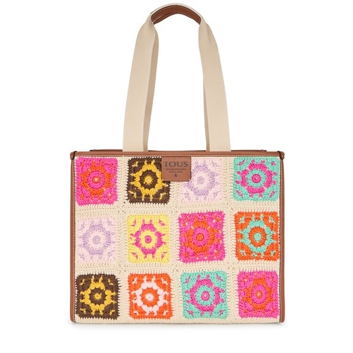 Women Bag Tous Capazo XL Tous Crochet Multi 2001706659 Multi color Fabric