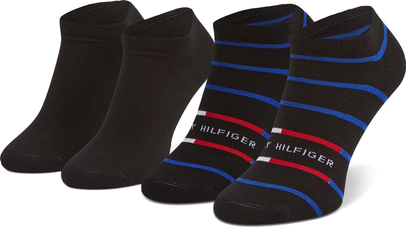 Men Socks Set 2 Pairs Tommy Hilfiger Th Men Sneaker 2P Breton Stripe 100002211 Black