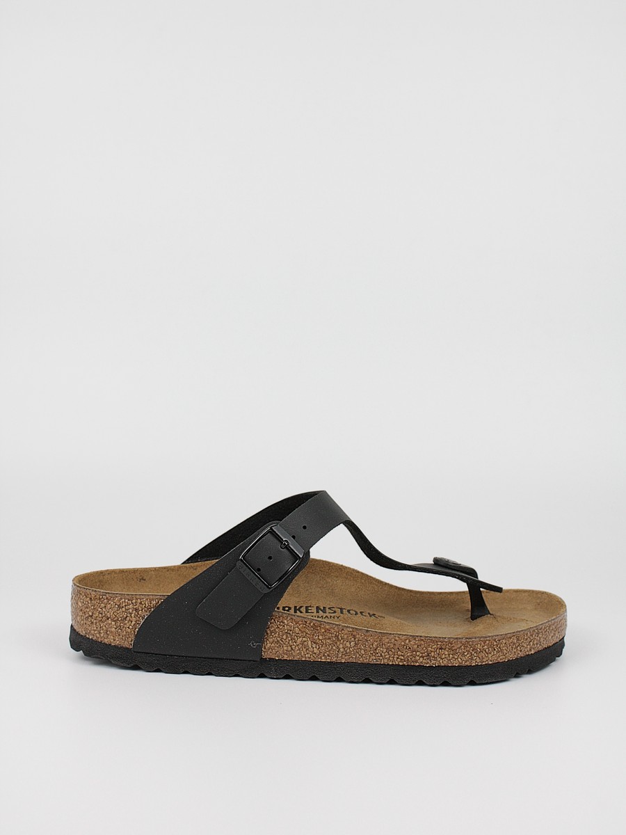 Γυναικεία Σανδάλια Birkenstock Gizeh Bs 0043691 Μαύρο Δέρμα